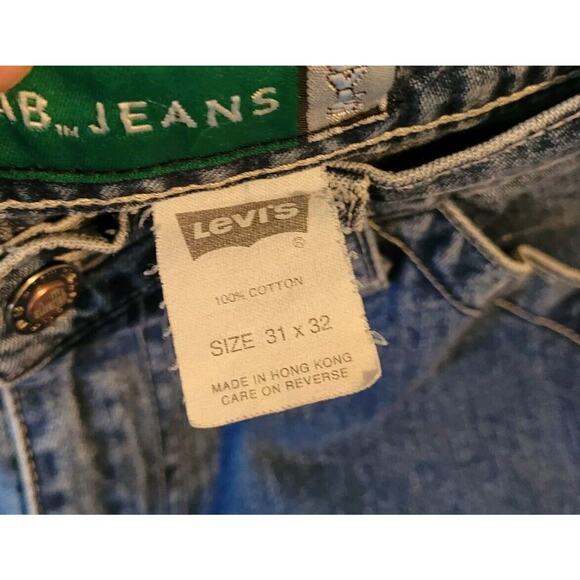 Vintage Levis SilverTab Jeans Mens 31x32 Blue Medium Wash Light Distress - Picture 5 of 16